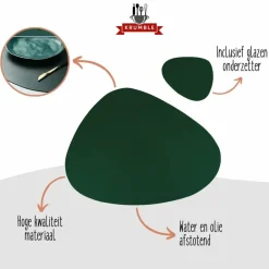 Krumble Placemat set design - 6 stuks - Groen Outlet