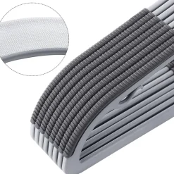 ACAZA Kunststof kledinghangers - antislip - draaibare haak - 30 stuks - grijs