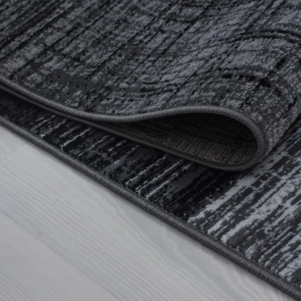 Muratap Laagpolig Vloerkleed Plus - Grijs Zwart - 240x340 cm - Tapijt Woonkamer Discount