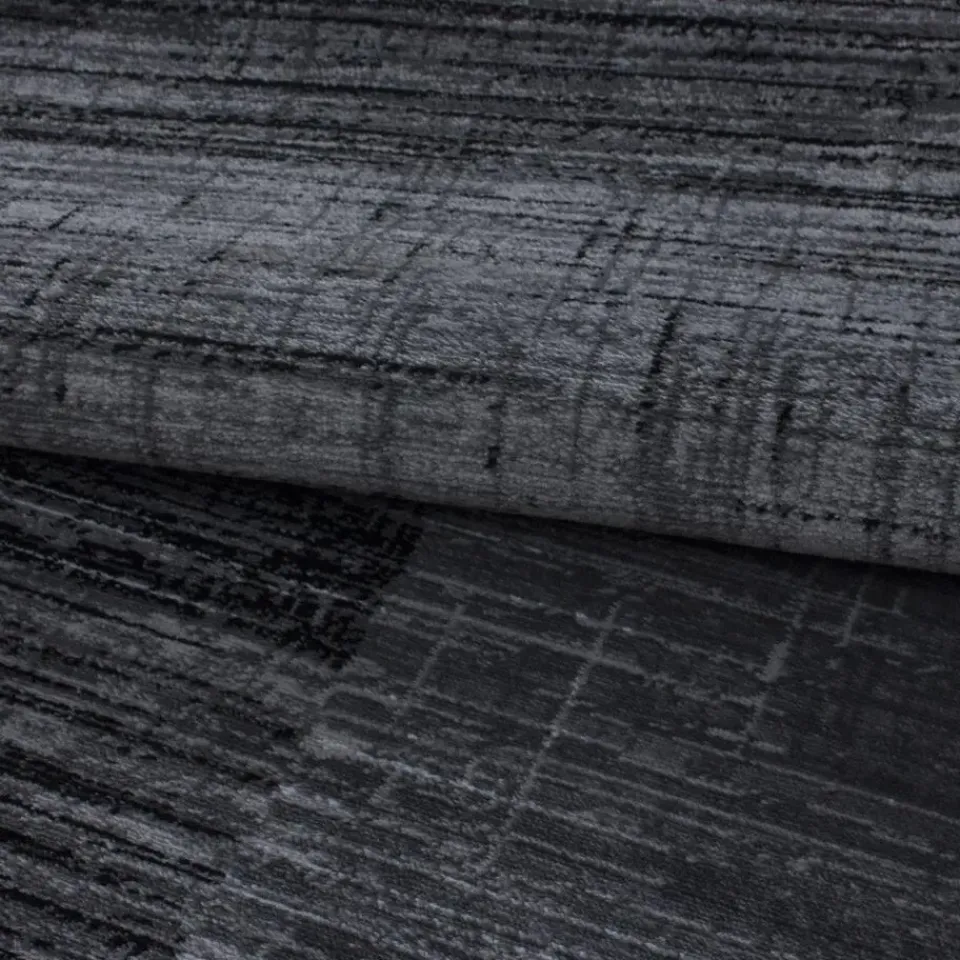 Muratap Laagpolig Vloerkleed Plus - Grijs Zwart - 160x230 cm - Tapijt Woonkamer Clearance