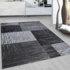 Muratap Laagpolig Vloerkleed Plus - Grijs Zwart - 160x230 cm - Tapijt Woonkamer Clearance