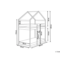 Beliani LABATUT - Stapelbed - Wit - 90 x 200 cm - Dennenhout Best