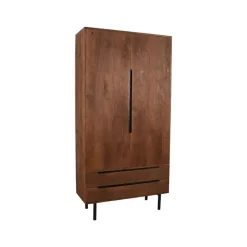 LABEL51 Bergkast Rio - Espresso - Mangohout - 2-Deurs - 200 cm Discount