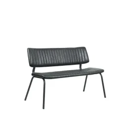 LABEL51 Eetkamerbank Gusto - Zwart - PU-Leder - 120 cm New