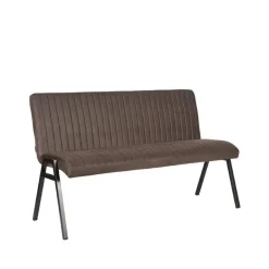 LABEL51 Eetkamerbank Matz - Antraciet - Microfiber - 145 cm Hot