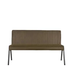 LABEL51 Eetkamerbank Matz - Army green - Microfiber - 145 cm Best