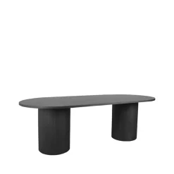 LABEL51 Eetkamertafel Oliva - Zwart - Eiken - 240 cm Clearance
