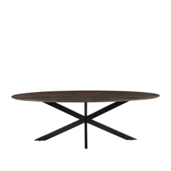LABEL51 Eettafel James Ovaal Espresso 240cm Outlet