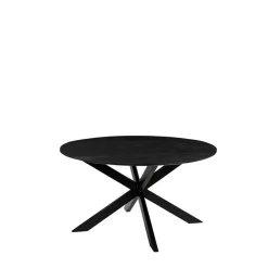 LABEL51 Eettafel Otis Zwart Mangohout Ø140cm