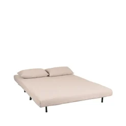 LABEL51 Slaapbank Double Bouclé Naturel/Zwart Discount