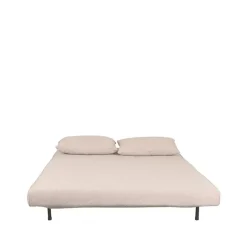 LABEL51 Slaapbank Double Bouclé Naturel/Zwart Discount