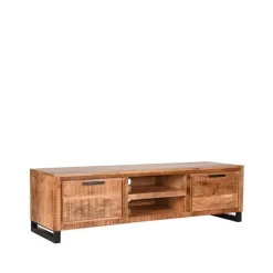 LABEL51 Tv-meubel Glasgow - Rough - Mangohout - 160 cm Clearance