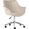 Leen Bakker LABELLE - Bureaustoel - Beige - Fluweel Sale