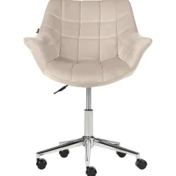 Leen Bakker LABELLE - Bureaustoel - Beige - Fluweel Sale