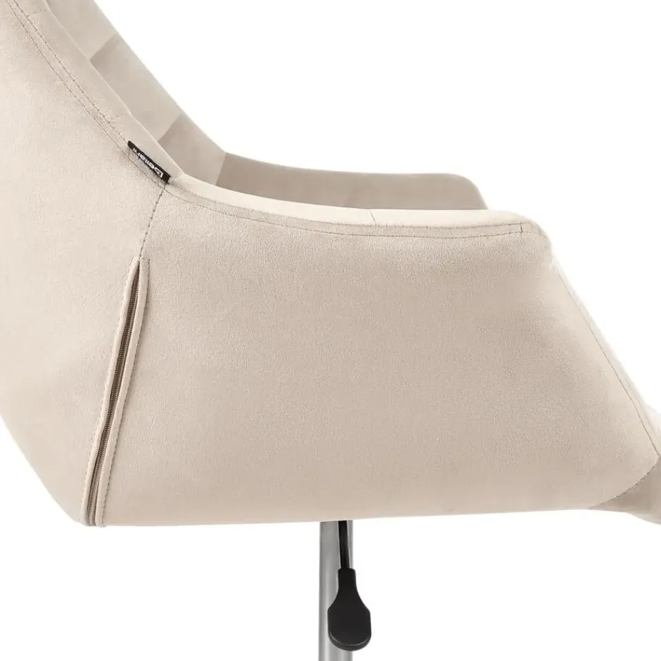 Leen Bakker LABELLE - Bureaustoel - Beige - Fluweel Sale