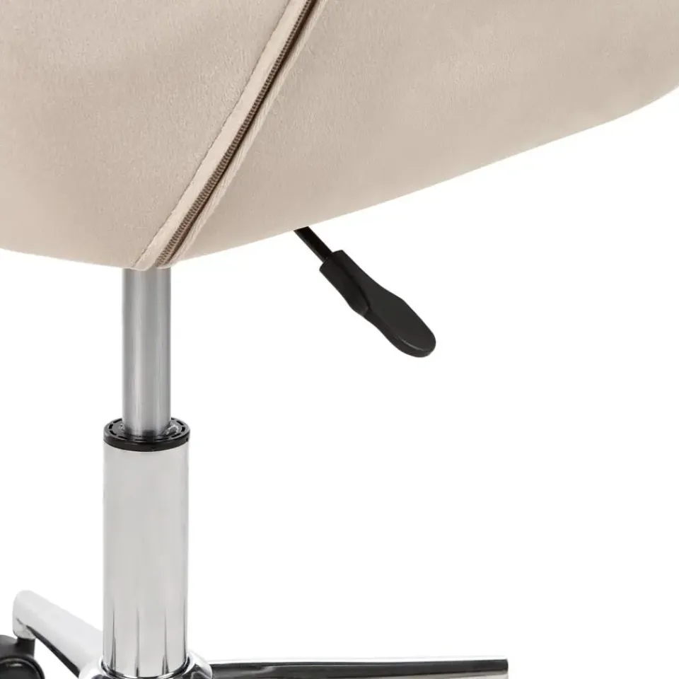 Leen Bakker LABELLE - Bureaustoel - Beige - Fluweel Sale