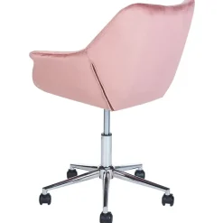 Beliani LABELLE - Bureaustoel - Roze - Fluweel