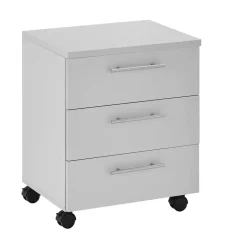 Leen Bakker Ladeblok Ben - 3 lades - met wielen - wit Online