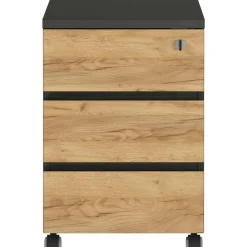 Germania Ladeblok Miguel met 3 lades - antraciet/eik Outlet