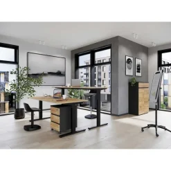 Germania Ladeblok Miguel met 3 lades - antraciet/eik Outlet