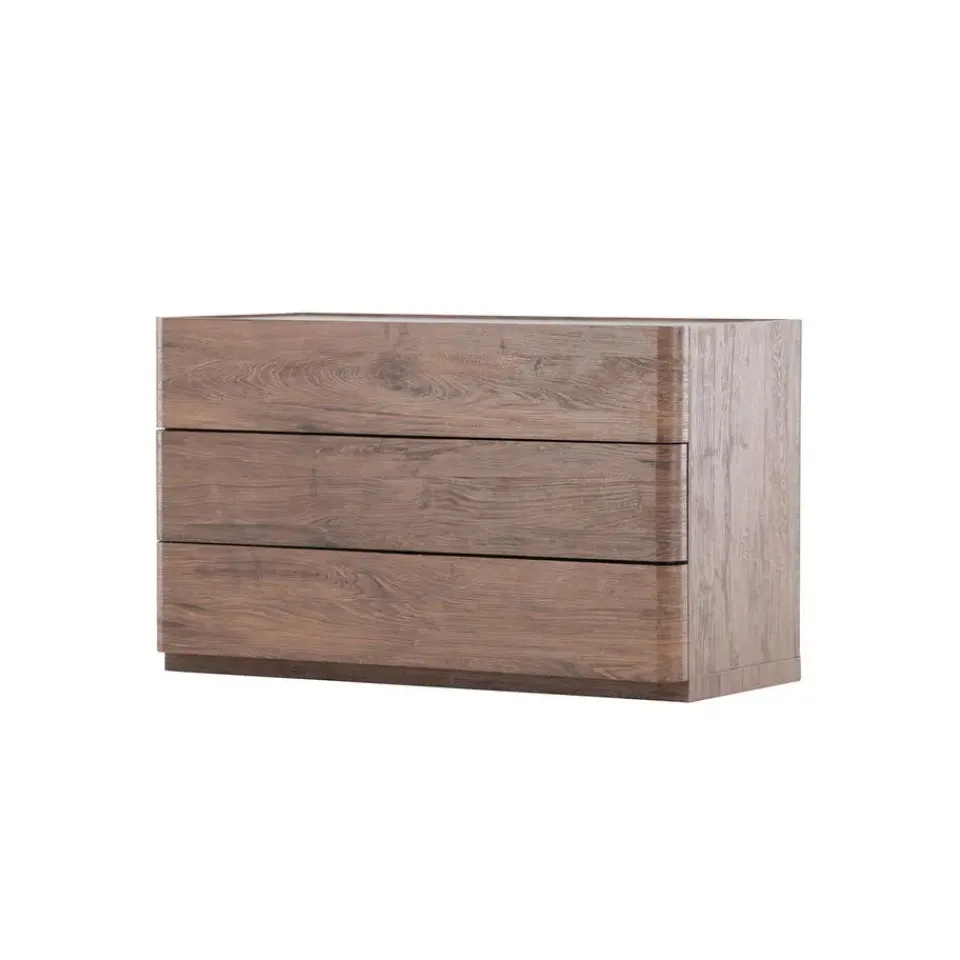 Fjôrd Ladekast 3 Lades - Donkerbruin MDF - 100x48x60cm - Noble Discount