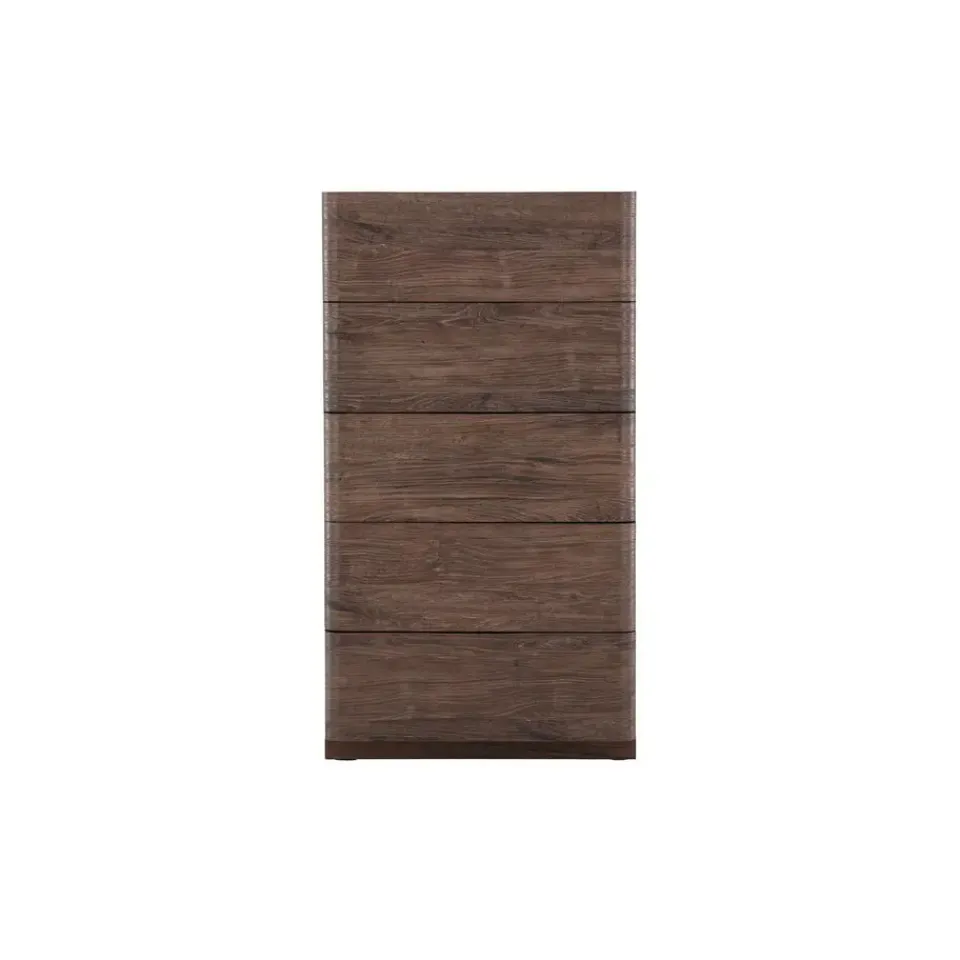 Fjôrd Ladekast 5 Lades - Donkerbruin MDF - 55x35x100cm - Noble New