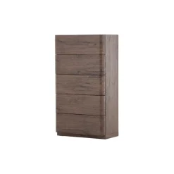 Fjôrd Ladekast 5 Lades - Donkerbruin MDF - 55x35x100cm - Noble New