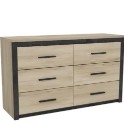 CBA Ladekast Collins-Kronberg eik/Sidewalk zwart New