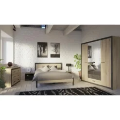 CBA Ladekast Collins-Kronberg eik/Sidewalk zwart New