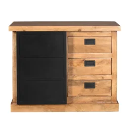 StarFurn Ladekast Rechthoek Naturel Hout - 100x45x85cm - Nashville Sale