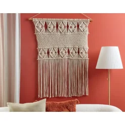 Beliani LAHRI - Wandhanger - Beige - Katoen New