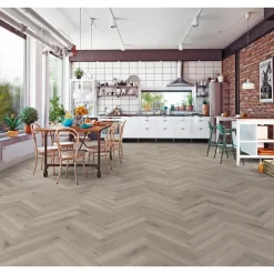 Leen Bakker Laminaat Herringbone - visgraat grijs eiken Online