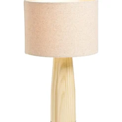 Leen Bakker Lampenkap Luna cilinder naturel - 18xØ25 cm New