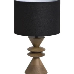 Leen Bakker Lampenkap Luna cilinder zwart - 18xØ25 cm Sale