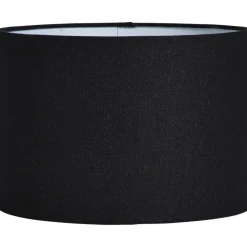 Leen Bakker Lampenkap Luna cilinder zwart - 21xØ30 cm Online