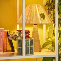 Leen Bakker Lampenkap Rowen - naturel - Ø35x18,5 cm