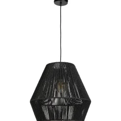 Leen Bakker Lampenkap Willow - zwart metaal/papier - 37,5xØ40 cm Best