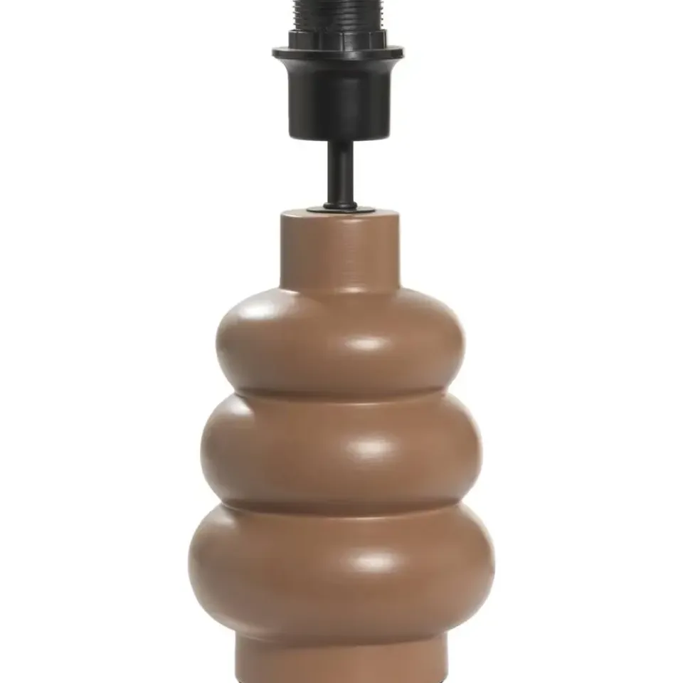 Leen Bakker Lampvoet Femm - bruin keramiek - E27 - 27xØ13 cm