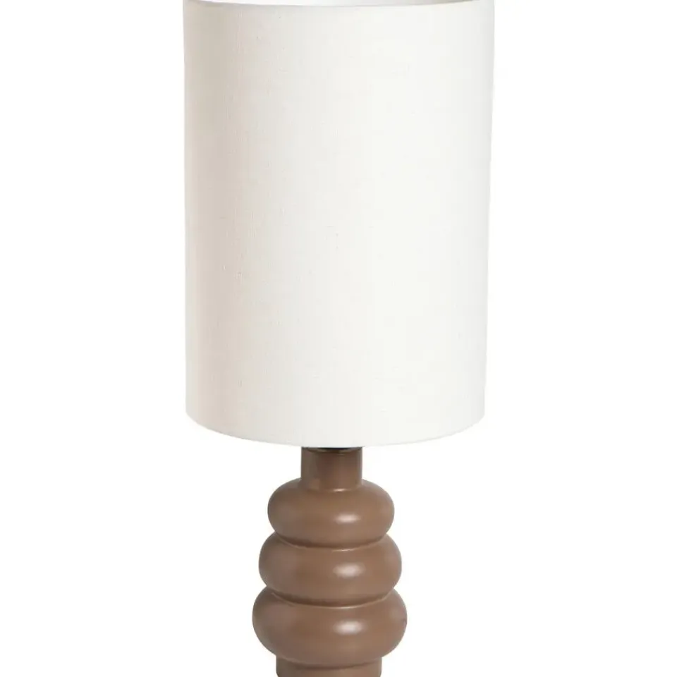 Leen Bakker Lampvoet Femm - bruin keramiek - E27 - 27xØ13 cm