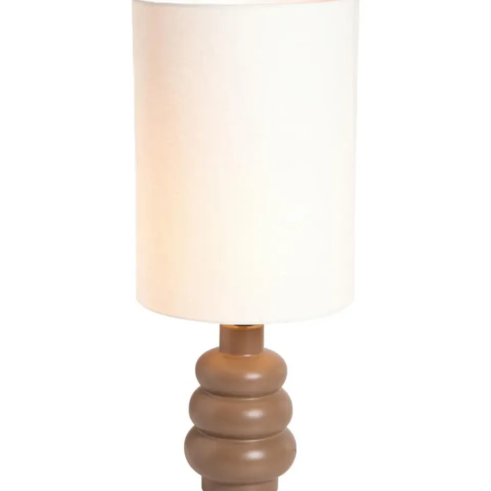 Leen Bakker Lampvoet Femm - bruin keramiek - E27 - 27xØ13 cm