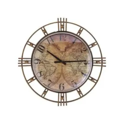 Beliani LANCY - Wandklok - Goud - Glas Clearance