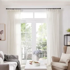 ACAZA Lange Gordijnroede - Uitschuifbaar - Stang van 90 - 170 cm - Zwart Best