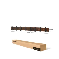 ACAZA Lange Muur Kapstok - Retro School Kapstok - Bruin - 88 cm Lang Sale