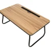 Merkloos Laptoptafel met poten - hout/metaal - 53 x 30 x 22 cm Discount