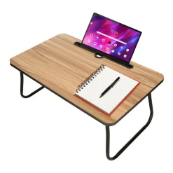 Merkloos Laptoptafel met poten - hout/metaal - 53 x 30 x 22 cm Discount