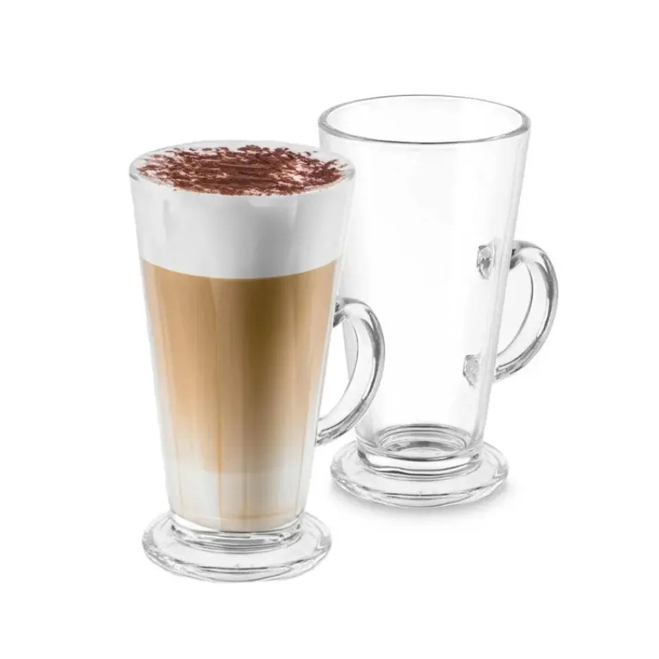 Merkloos Latte Macchiato/koffie glazen - glas - 2x stuks - 280 ml Discount