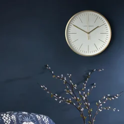 Laura Ashley Glenn Klok - Streep - 30,5x30,5cm - Goud Best