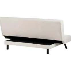 Beliani LEEDS - Slaapbank 3-zits - Wit - Polyester