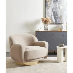 Beliani LEJRE - Fauteuil - Taupe - Polyester Clearance
