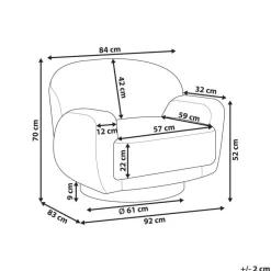 Beliani LEJRE - Fauteuil - Taupe - Polyester Clearance